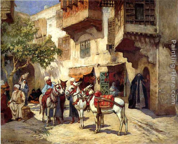 Marketplace in North Africa painting - Frederick Arthur Bridgman Marketplace in North Africa art painting